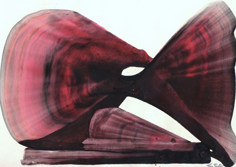 21 - 1970 - 2 - Ocaso - Boceto de escultura - Gouache
