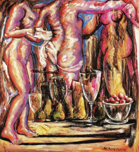 52 - 2006 - 02 - Caprichio de Dufy - n. m. ma e viva - Acrilico s. tela - 90x85.