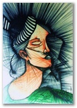 11 -Ella -Dibujos psicologicos -  S.Cuche 32x25 -Flomasters -l -