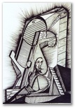 02 -El gran sentir del divino arte -Dibujos psicolójicos -S.Cuche 50x33 -Flomasters -l -