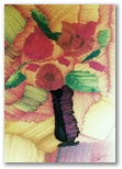 02 -Bucaro con rosas -F. S. Cartulina -35 x25 -Flomasters -lV -