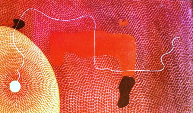 05-Bis. -Encuentro -lI -Oleo S. Tela -27 x 35 -Puntillismo -