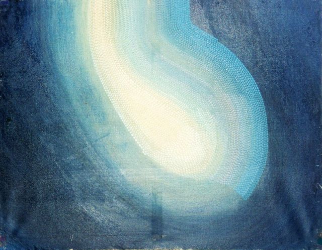 08 -Genesis de una estrella -Oleo S. Tela -114 x146 - Puntillismo - --