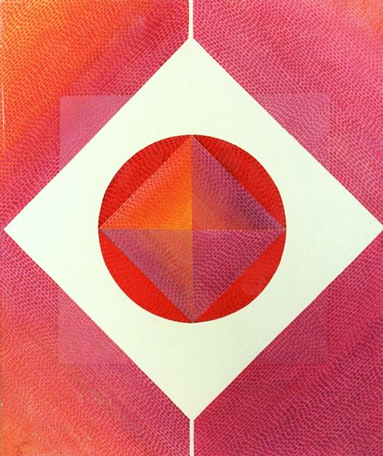 21 -Rombo en blanco -Oleo S. Tela -65 x54 -Puntillismo -