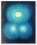 11 -Blanco -en blue -Oleo S. Tela -100 x81 -Puntillismo -