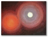 16 -Encuenyro -III -Oleo S. Tela -27 x 46 -Puntillismo -