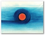 20 -Punto igneo -en azul -Oleo S. Tela -27 x 35 -Puntillismo -