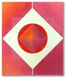 21 -Rombo en blanco -Oleo S. Tela -65 x54 -Puntillismo -