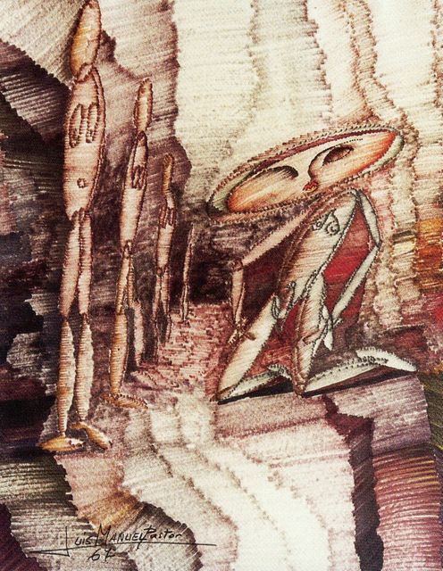 02 -Mujer Cuchara -II -F. S. Cartulina 33 x25 -Flomasters -V -