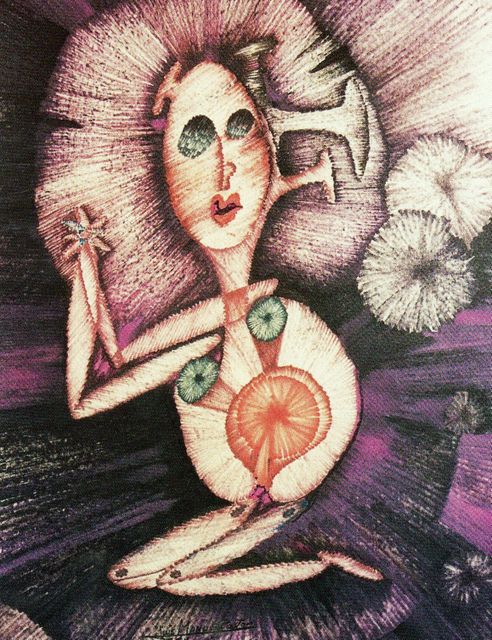 05 -Mujer Cuchara III -F. S. Cartulina -33 x25 -Flomasters -V -