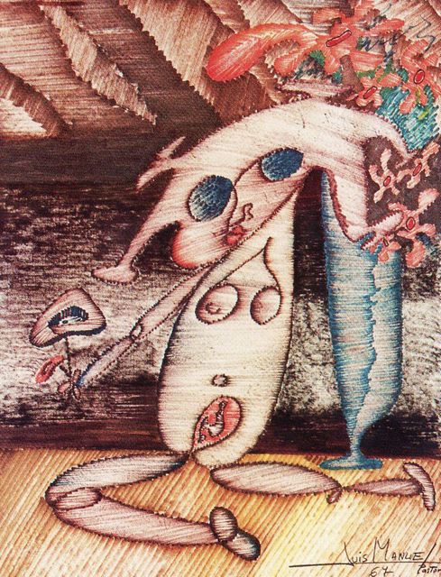 07 -Mujer Cuchara VII-F. S. Cartulina -33 x25 -Flomasters V -