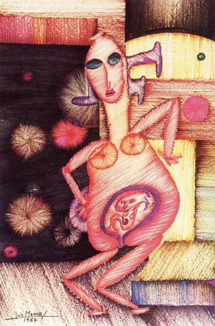 08 -Mujer Cuchara VIII -F. S. Cartulina -50 x33 -Flomasters V -