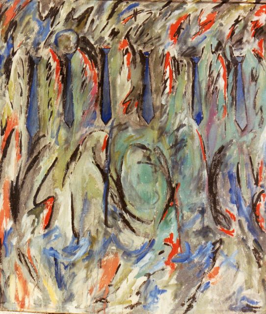 16 -Danza de las corbatas -Acrílico S. tela-140 x130 -Rondó -