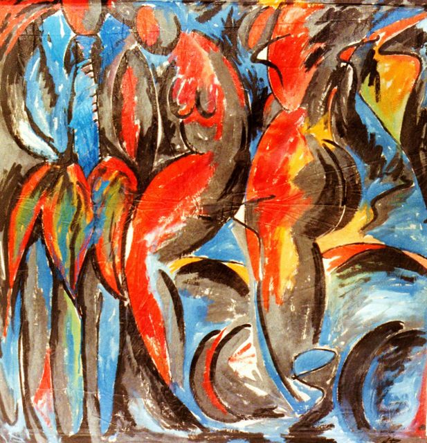 04 -Cada trampa -con su léy -Acrílico  S. tela -130 x 120 -Rondó -